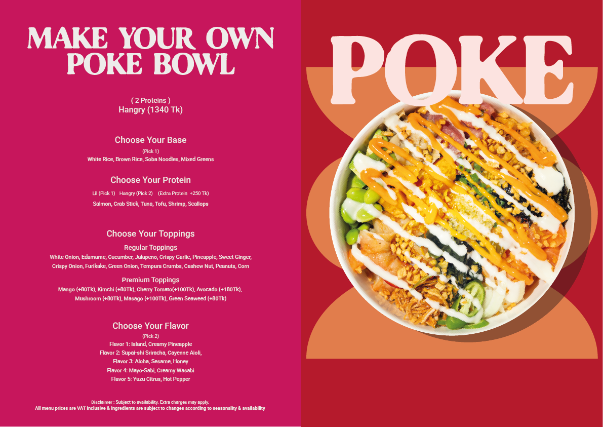 KONA Menu